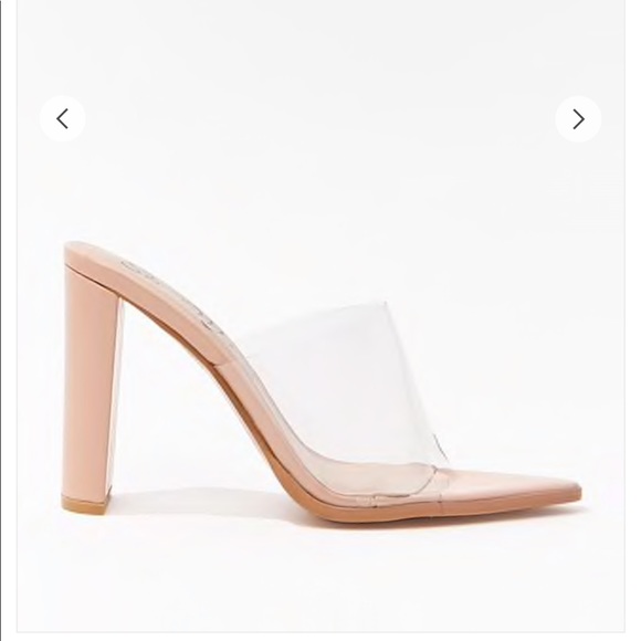 Translucent Open-Toe Block Heels - Picture 2 of 4